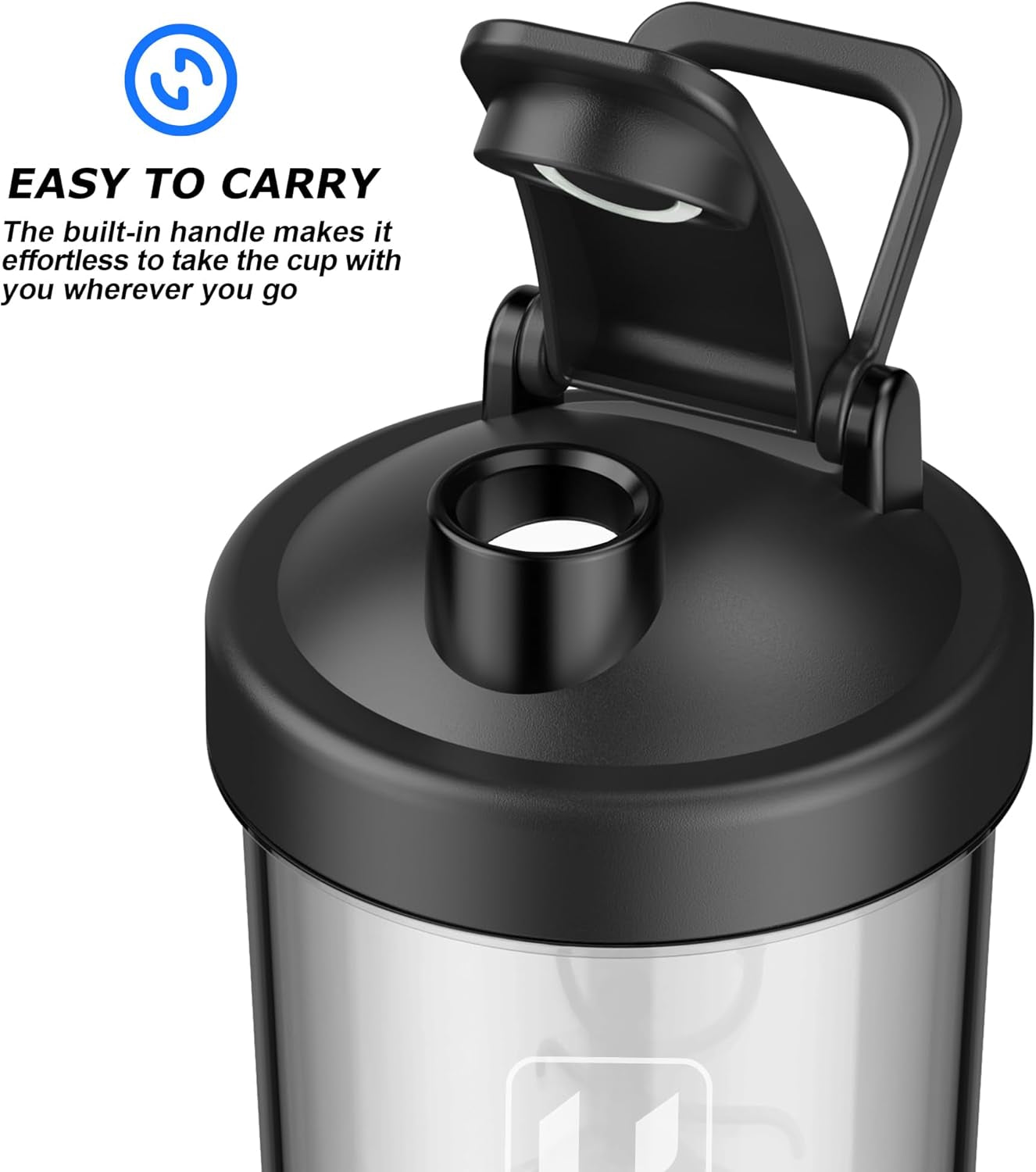 Premium Electric Protein Shaker Bottle, 22 Oz Rechargeable Shake Bottle for Shaking Protein,Made with BPA Free Blender