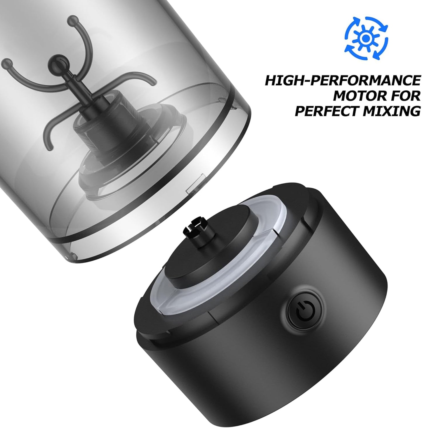 Premium Electric Protein Shaker Bottle, 22 Oz Rechargeable Shake Bottle for Shaking Protein,Made with BPA Free Blender