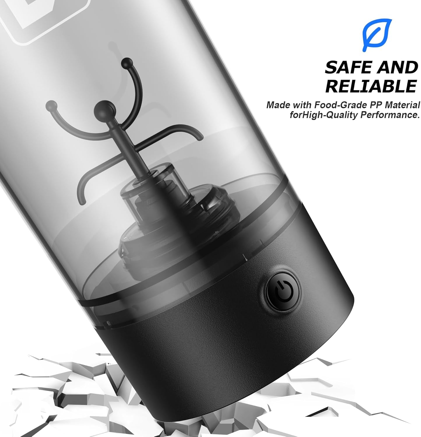 Premium Electric Protein Shaker Bottle, 22 Oz Rechargeable Shake Bottle for Shaking Protein,Made with BPA Free Blender