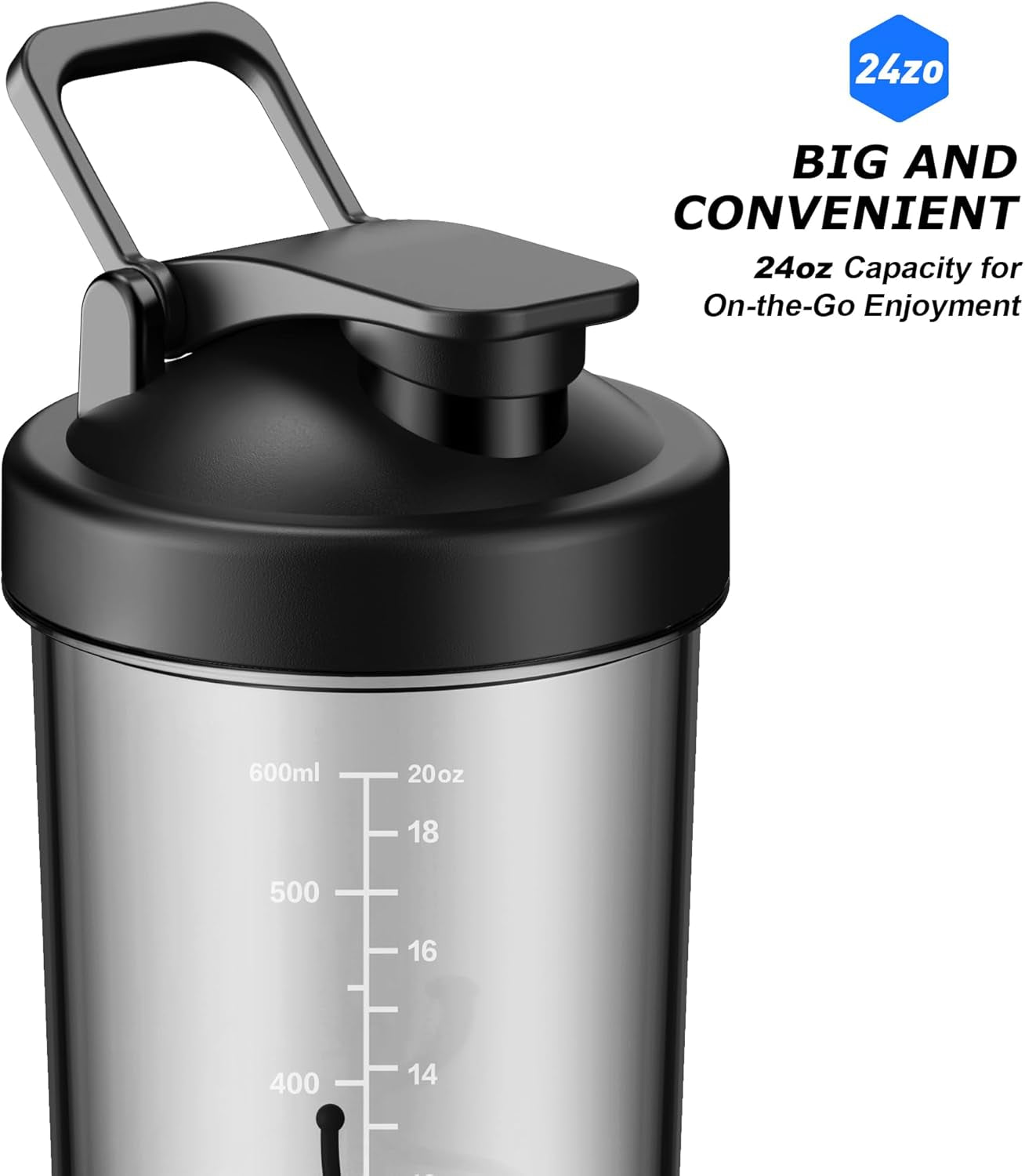 Premium Electric Protein Shaker Bottle, 22 Oz Rechargeable Shake Bottle for Shaking Protein,Made with BPA Free Blender